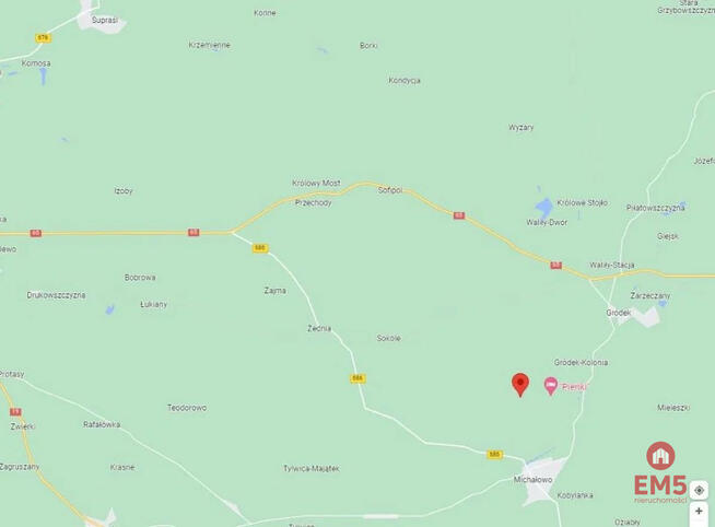 Działka budowlana Pieńki gm. Michałowo,