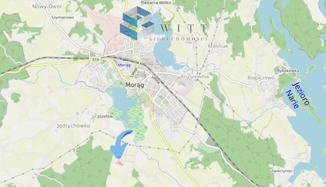 Działka budowlana Raj gm. Morąg