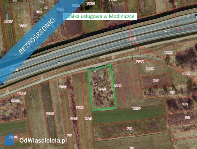 Działka usługowa w Modlniczce pod Krakowem