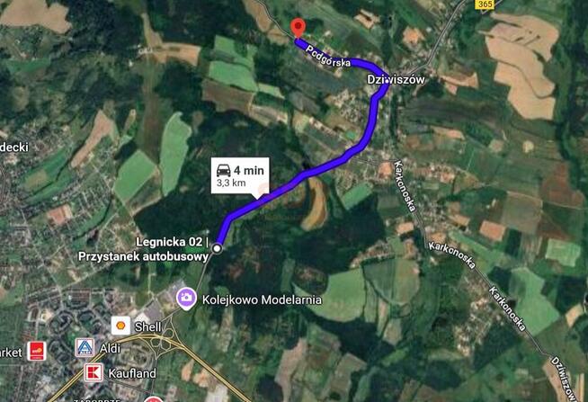 Działka budowlana Dziwiszów gm. Jeżów Sudecki, Słoneczna