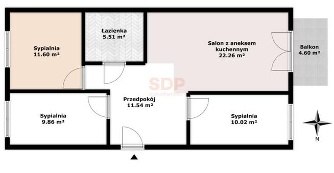 Mieszkanie Wrocław Krzyki, Klecina, Zabrodzka