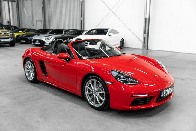 Porsche 718 Boxster 300KM PDK. Guards Red, Wentylacja, BOSE, Pakiet skórzany, PDLS+.