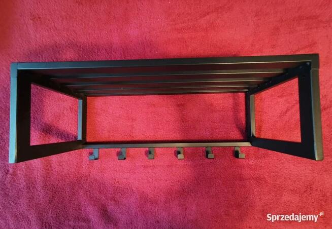 Wieszak stylowy ścienny czarny Szer. 60cm i wys. na 24cm.