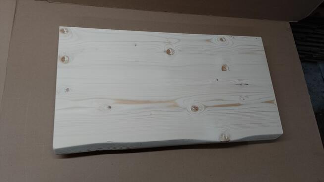 Blat DREWNIANY z naturalną krawędzią 40x75cm gr 4,5cm z drew