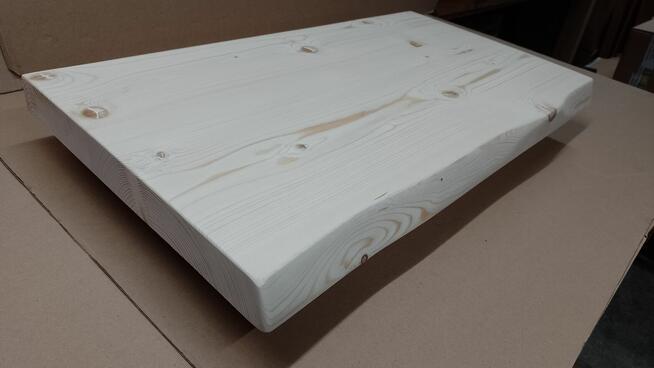 Blat DREWNIANY z naturalną krawędzią 40x75cm gr 4,5cm z drew