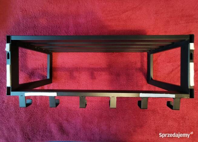 Wieszak stylowy ścienny czarny Szer. 60cm i wys. na 24cm.