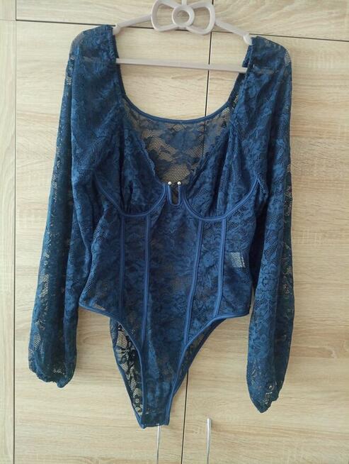 Koronkowe body granat, XL