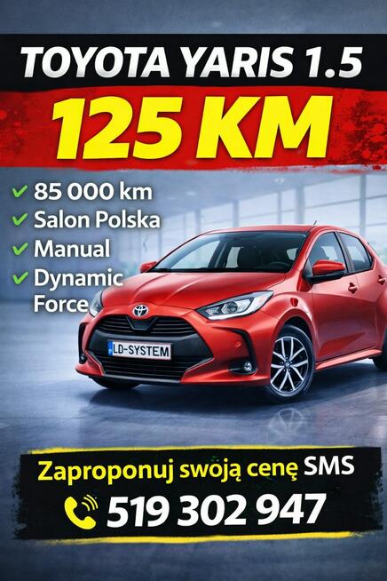 2022 Yaris Salon Polska 1Właściciel SUPER STAN Gwarancja ASO