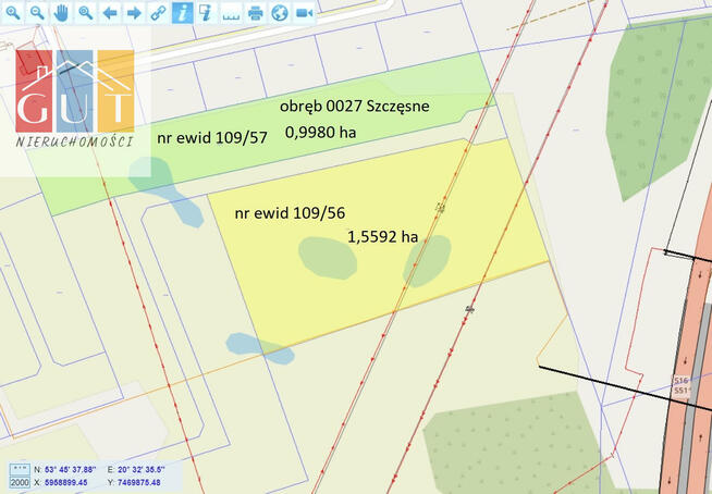 Działka inwestycyjna Szczęsne gm. Purda