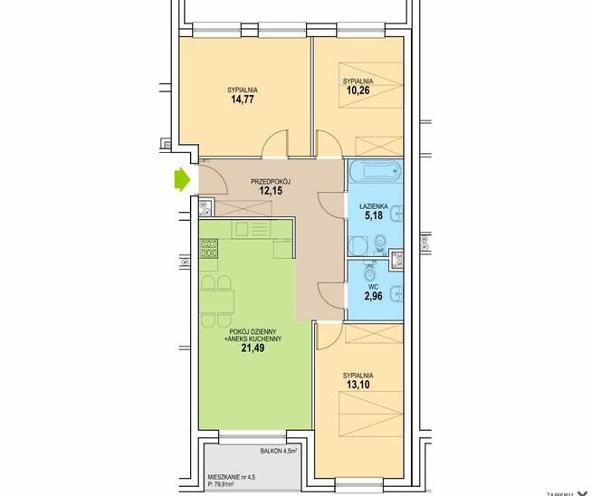 Mieszkanie Zielona Góra Śląskie, Osiedle Śląskie