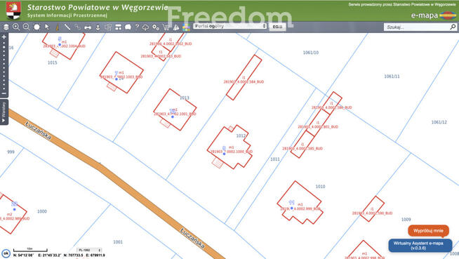 Działka 1088 m² przy drodze krajowej – Węgorzewo