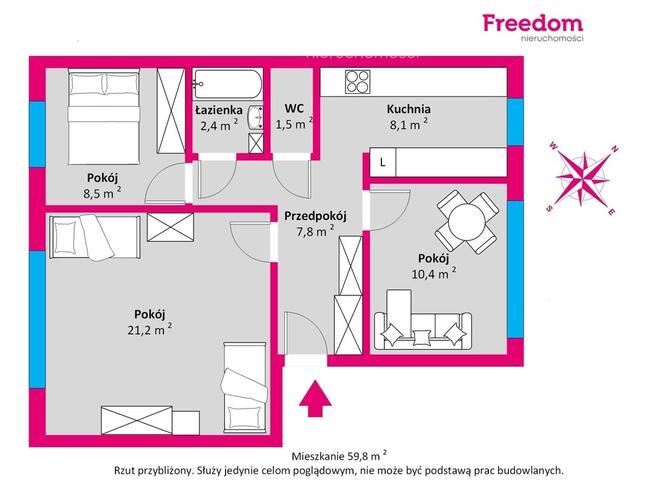 Przestronne, wygodne 3 pokoje | SWPDL