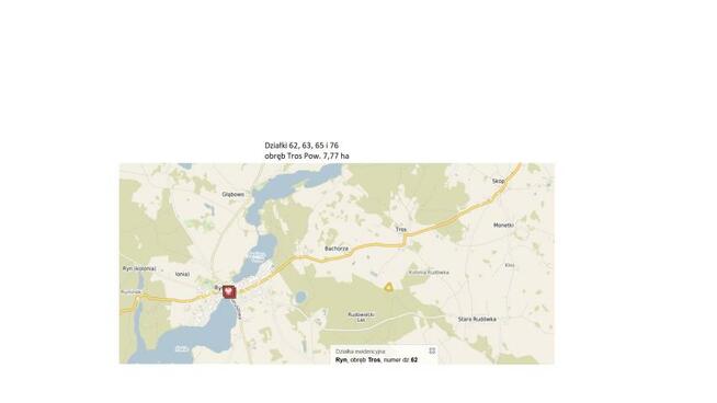 Działka rolna Tros gm. Ryn