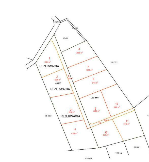 Działka budowlana Rydzewo gm. Miłki, Brzozowa