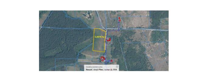 Działka rolna Pilec gm. Reszel