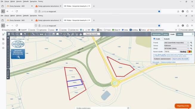 Działka rolno-budowlana Wysokie gm. Kalinowo