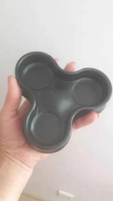 Świecznik potrójny czarny mat na świeczki podgrzewacz tealig