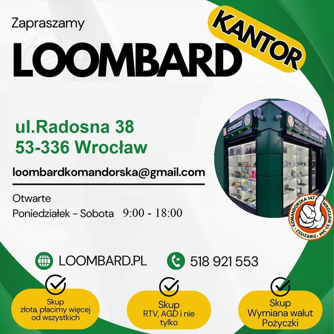 Skup/sprzedaż sprzętu AGD i RTV, Wrocław, Radosna 38