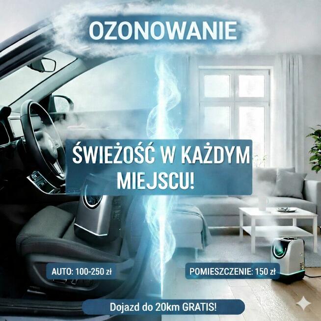 Ozonowanie aut i pomieszczeń
