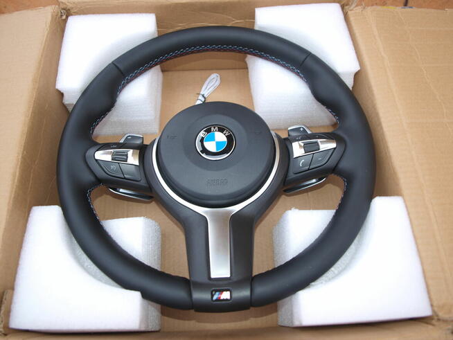BMW M5 kierownica skórzana + łopatki + airbag 2011 - 2017r