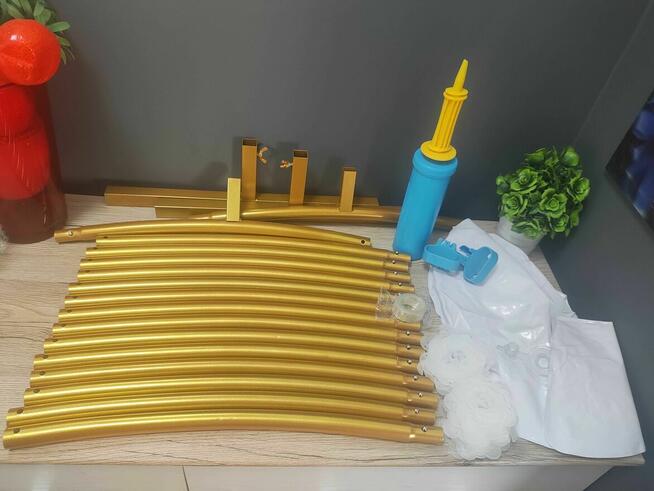 Okrągły Stojak Łuk Koło ślubny złoty na wesele Urodziny