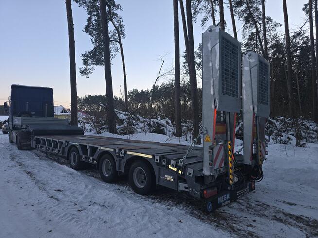 Transport niskopodwoziowy laweta pozyskanie drewna