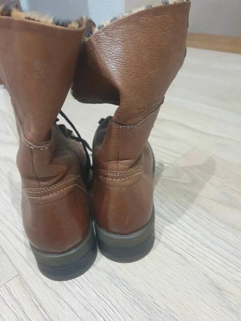 Botki jasny brąz 37 panterka kozaczki Lasocki