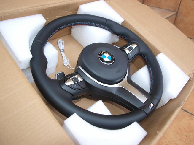 BMW M5 kierownica skórzana + łopatki + airbag 2011 - 2017r