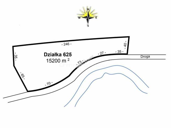 Działka inwestycyjna, płożona ok 12 km od Olsztyna
