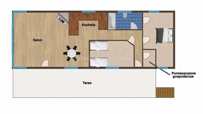 Bungalow w okolicy jeziora Wałpusz.