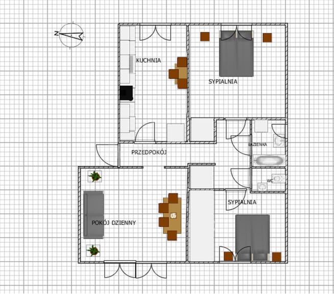 3 pokoje/64 m2/balkon 5 m/Pruszków