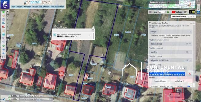 Działka budowlana 2011 m² – Miękinia, ul. Lipowa