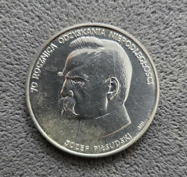 Numizmat srebrny Józef Piłsudski z 1988 roku