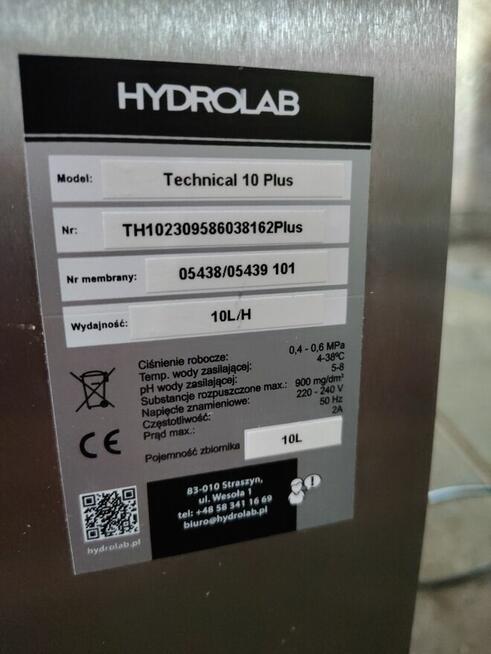 Demineralizator wody TECHNICAL 10 Plus HYDROLAB