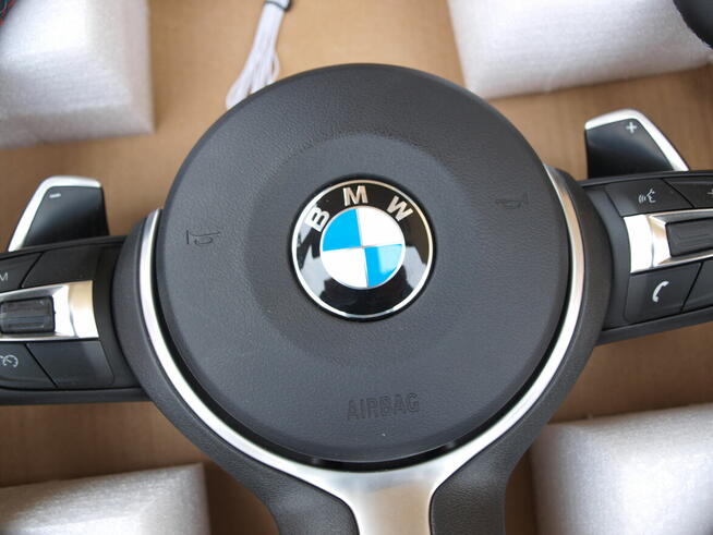 BMW M5 kierownica skórzana + łopatki + airbag 2011 - 2017r