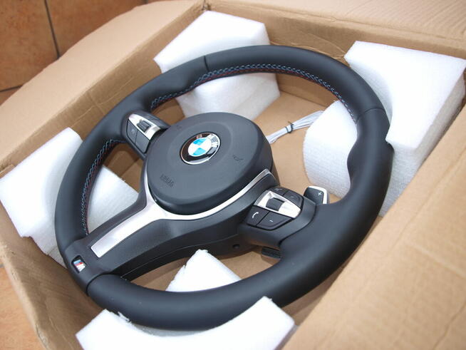 BMW M5 kierownica skórzana + łopatki + airbag 2011 - 2017r