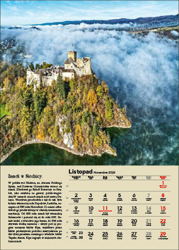 Kalendarze 2026 13 kartek faceci zamki lub zwierzaki