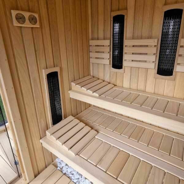 Sauna ogrodowa Abachi AURA 3,5 × 2,2 m PRODUCENT