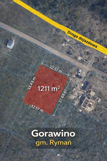 Działka rekreacyjna Gorawino gm. Rymań
