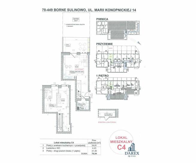 Mieszkanie Borne Sulinowo, ul. Marii Konopnickiej