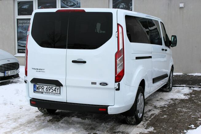 Ford Transit Custom Długi 9-osobowy 130KM SalonPL FV23% Android Tempomat Nowy Rozrząd