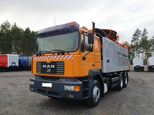 MAN WUKO Wiedemann Super 3000 z recyklingiem 6x4 wynajem WUKO asenizacyjny separator beczka odpady r