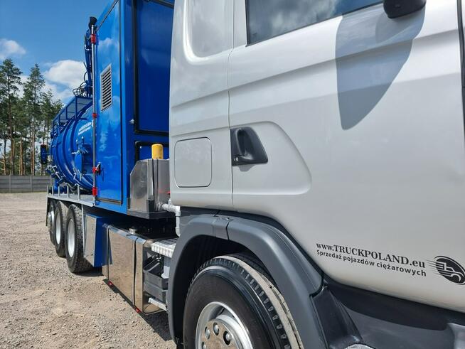 Scania V8 480 EuroVacman Ładowarka próżniowa ssąco-nadmuchowa koparka ssąca substancje sypkie odkurz