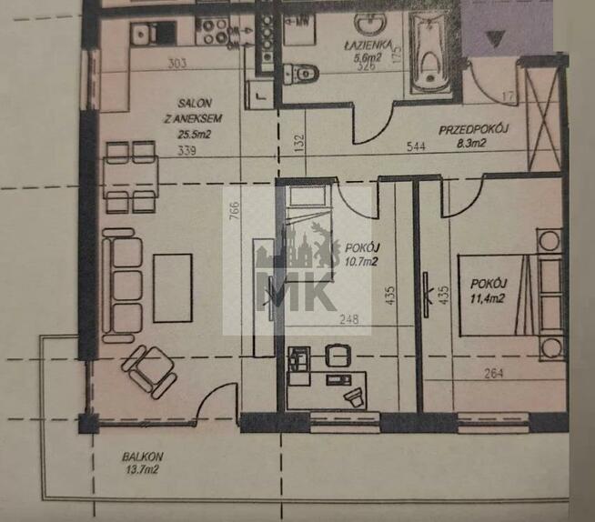 Mieszkanie Kraków Dębniki, prof. Michała Bobrzyńskiego