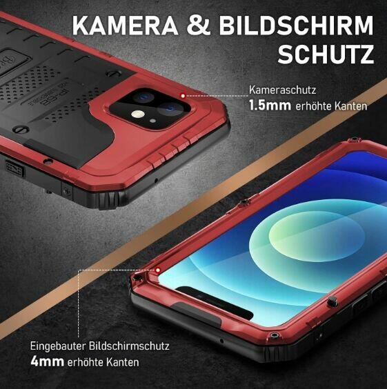 Etui wodoodporne Beeasy do Apple iPhone 12 czerwony