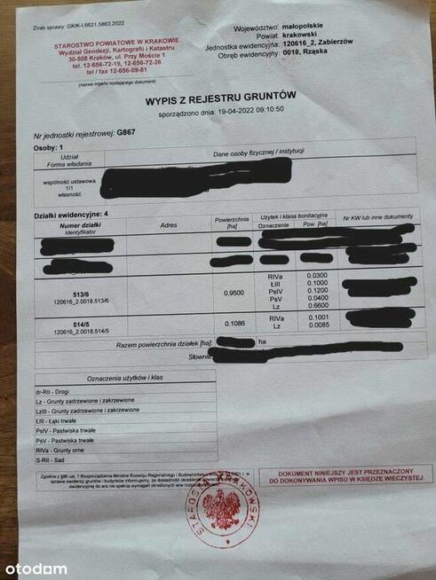 Działka budowlana RZĄSKA ul. Jodłowa 10568m2 - SPRZEDAM