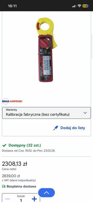 cęgi prądowe AC50A