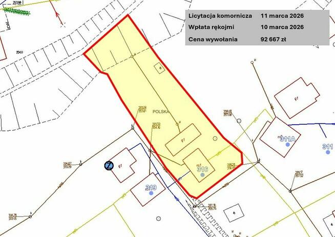 Wysoka, okolice Łańcuta, do remontu, licytacja