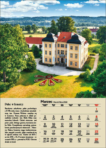 Kalendarze 2026 13 kartek faceci zamki lub zwierzaki