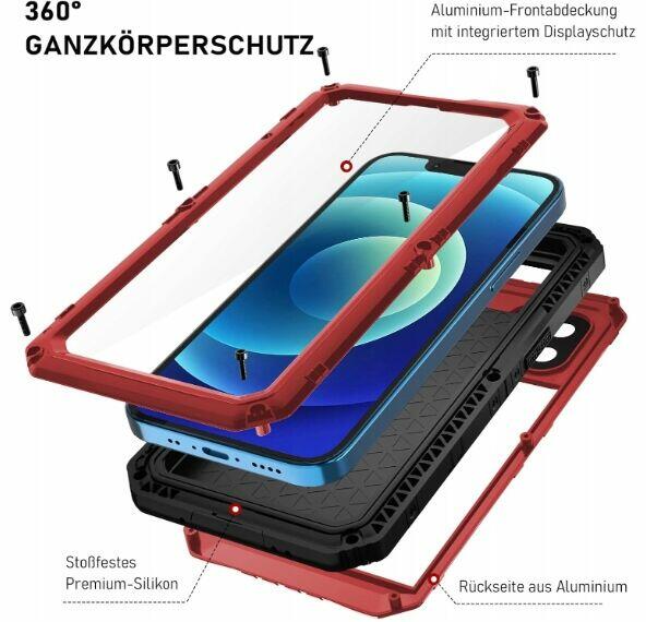 Etui wodoodporne Beeasy do Apple iPhone 12 czerwony